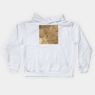 Burlywood Brown Abstract Low Polygon Background Kids Hoodie